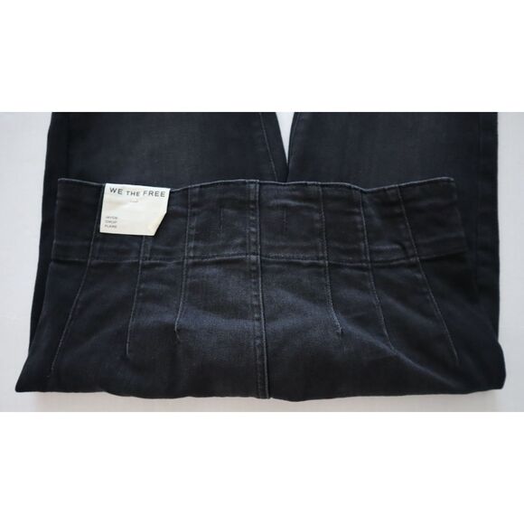We The Free x FP OB2233809 Women's Sz 30 Onyx Black Jayde Crop Flare Jeans - Picture 7 of 15